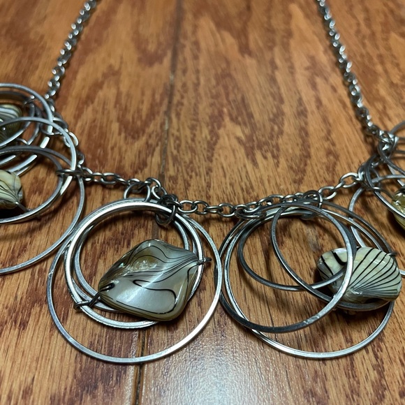 Hoop Necklace and Earring Set - Picture 2 of 3